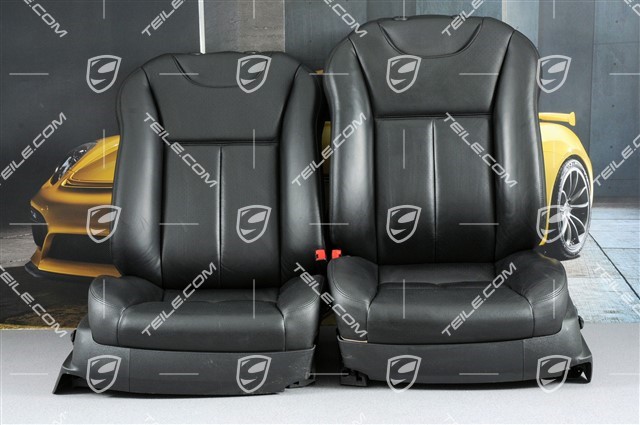 Sport seats, elect. adjustment, memory, lumbar, leather, black, set (L+R)