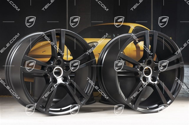 21-inch wheel set Turbo II, black mat, 4 wheels 10J x 21 ET50