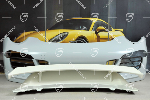 Aero Kit Cup Stoßstange vorne + Aero Kit CUP Frontspoiler + Heckspoiler mit Flügel, mit Scheinwerferreinigungsanlage Löcher,  ohne ParkAssistant (PDC)