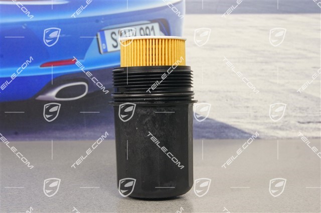 GT4 / GTS 4,0L Oil filter kit, includes O-ring and plastic housing / new /  Cayman 982 718 / 104-10 Oil filter bracket / 0PB115403A 