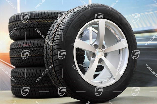 18-inch "Macan" Winter wheel set, rims 8J x 18 ET21 + 9J x 18 ET21, Pirelli Scorpion Winter winter tyres 235/60 ZR 18 + 255/55 ZR 18, with TPMS