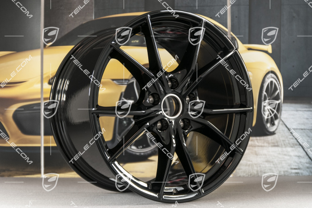 20" Felga Carrera S (IV), 11,5J x 20 ET76, czarny wysoki połysk