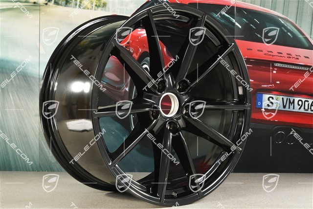 21-inch wheel rim Carrera S, 11,5 J x 21 ET67, black high gloss