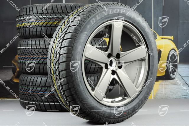 19" "Sport Classic" Winterräder Satz, Felgen 8J x 19 ET21 + 9J x 19 ET21, Pirelli Winterreifen 235/55 R19 + 255/50 R19, in Platinum (seidenglanz), mit RDK-Sensoren