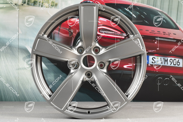 20-inch wheel rim set Carrera Sport, 8,5J x 20 ET49 + 11,5J x 20 ET56, Platinum satin matt