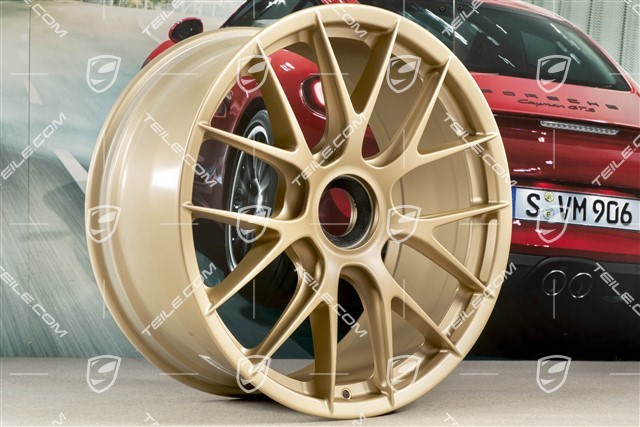 20"+21" GT2RS/GT3RS Magnesium Felgensatz, Felgen 9,5 J x 20 ET50 + 12,5 J x 21 ET48, Aurum seidenglanz