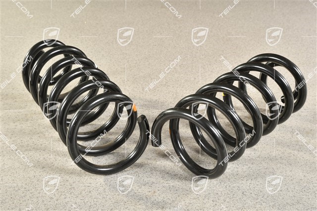 Coil spring set / kit / Rear axle, Turbo Coupe, 6-speed manual transsmision / gearbox, ID Gold / White