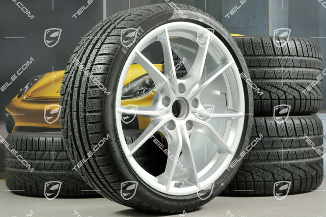 20" Winterräder Satz Carrera S (IV), Felgen 8,5J x 20 ET49 + 11J x 20 ET78 + NEUE Pirelli Sottozero II Winterreifen 245/35 R20 + 295/30 R20