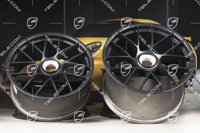 20-inch wheel rim set Turbo Sport III, central lock, 9J x 20 ET51 + 12J x 20 ET63, silky gloss black mat