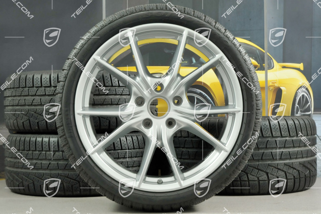 20" koła zimowe, komplet Carrera S (IV), felgi 8,5J x 20 ET49 + 11J x 20 ET78 + NOWE opony zimowe Pirelli Sottozero II 245/35 R20 + 295/30 R20