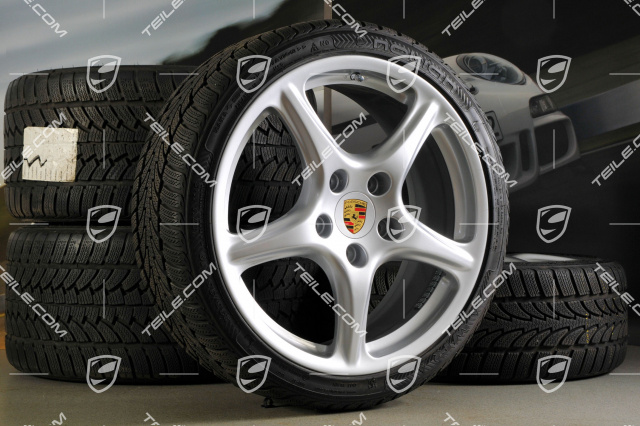 19-inch Carrera Classic winter wheel set, wheels: 8J x 19 ET57 + 11J x 19 ET 51, tyres: 235/35 R19 + 295/30 R19, without TPM