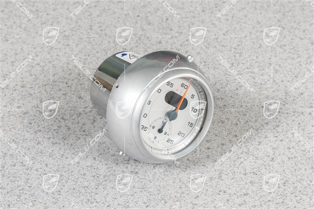 Stopwatch, silver-coloured instrument dials