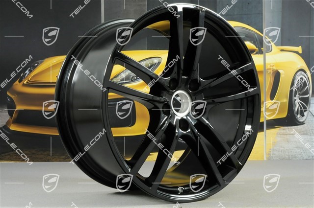 21-inch wheel rim, Cayenne Turbo, 11J x 21 ET58, black high gloss