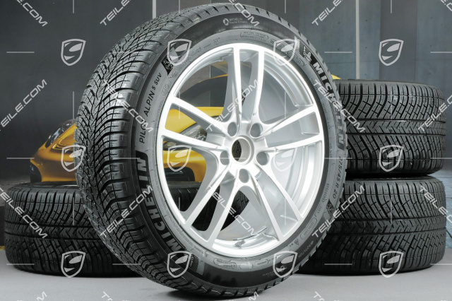 20-inch Cayenne Sport winter wheel set, rims 9J x 20 ET50 + 10,5J x 20 ET64 + Michelin winter tyres 275/45 R20 + 305/40 R20, with TPMS