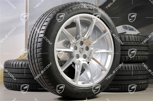 20" "Macan SportDesign" Sommerräder Satz, Felgen 9J x 20 ET26 + 10J x 20 ET19, Sommerreifen 265/45 R 20 + 295/40 R 20, mit RDK-Sensoren