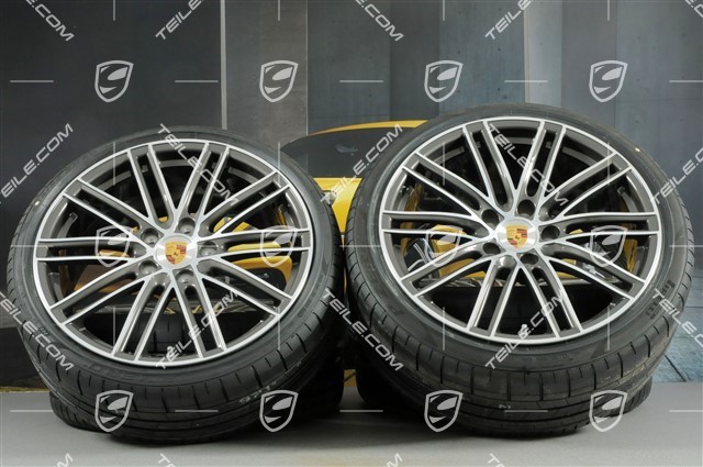 20-inch Turbo IV wheels set, rims 8,5J x 20 ET57 + 10,5J x 20 ET47 + summer tires 235/35 ZR20 + 265/35 ZR20, with TPMS