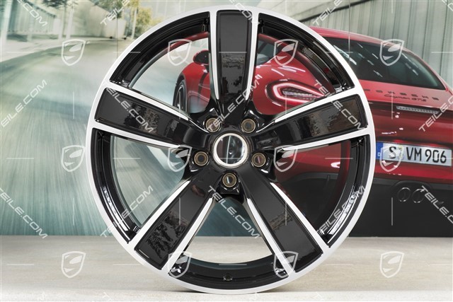 22-inch wheel rim set, Cayenne Sport Classic, 10J x 22 ET48 + 11,5J x 22 ET61, Jet Black Metallic