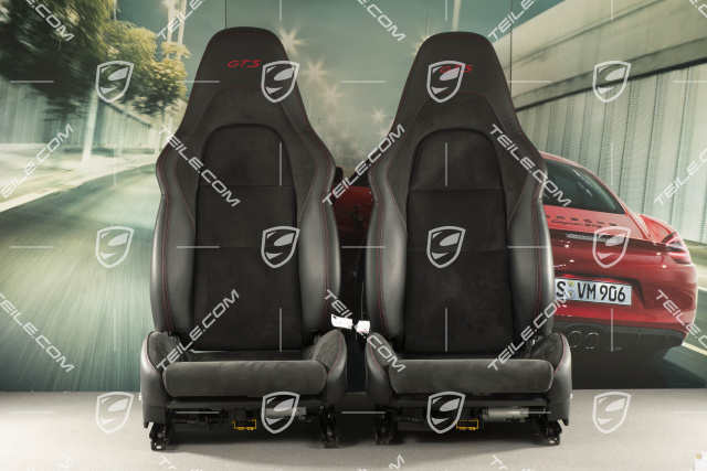 Sport Seats, el. adjustable, 18-way, heating, lumbar, leather/Alcantara, logo GTS, black/carmine red, L+R