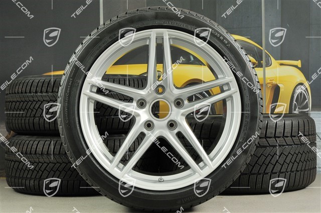 19" Koła zimowe, komplet "Carrera", felgi 8,5J x 19 ET50 + 11J x 19 ET77 + opony zimowe Continental WinterContact TS 830P 235/40 R19 + 295/35 R19 * Nie do samochodow z PCCB i tylną osią skretną