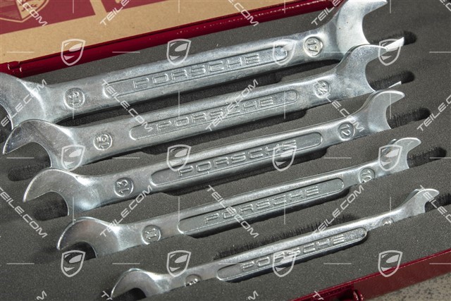 Porsche Classic Open-end spanner set with tool kit, 5 parts