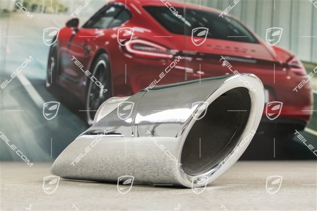 Tail pipe, sport exhaust, polished, outer, L