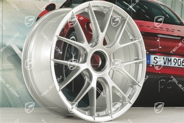 20"+21" GT2RS/GT3RS Magnesium Felgensatz, Felgen 9,5 J x 20 ET50 + 12,5 J x 21 ET48, Brilliantsilber