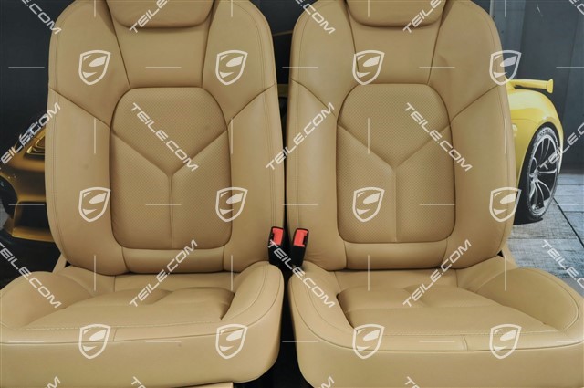 Seats, el. adjustment, leather, Luxor Beige, set (L+R)