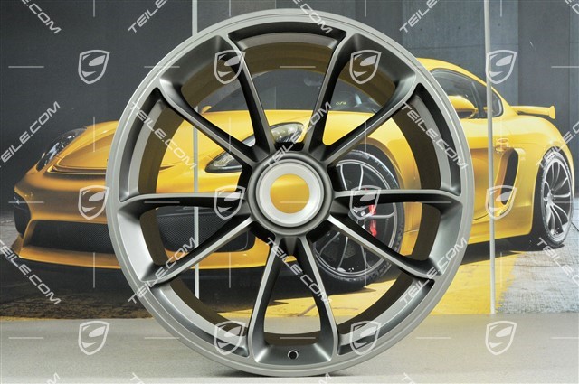 20+21" GT3 RS Felgensatz, Felgen: vorne 9,5J x 20 ET50 + hinten 12,5J x 21 ET48, Platinum (seidenglanz)