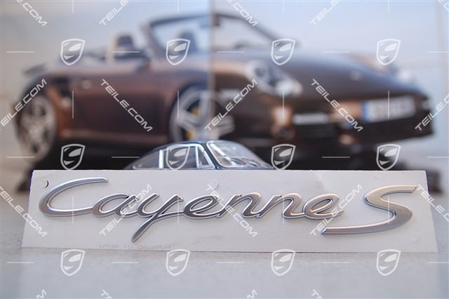 Neu Original Porsche Cayenne Kofferraum Chrom S Schriftzug Abzeichen Emblem 