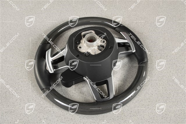 Steering wheel, CARBON + leather black, damaged