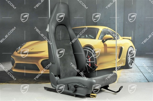 Seat, manual adjustable, leatherette-Alcantara, black, R