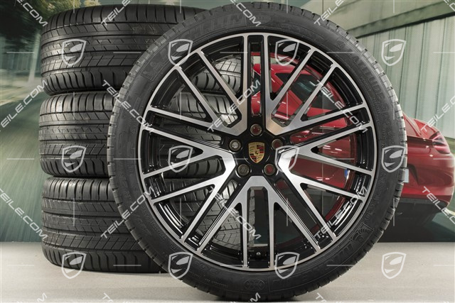 21" Turbo Design summer wheel set, wheel rims 9,5J x 21 ET27 + 10J x 21 ET19 + Michelin summer tyres 265/40 R21 + 295/35 R21, with TPM