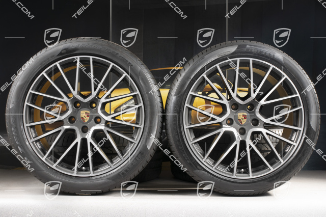 21-inch Cayenne RS Spyder summer wheel set, rims 9,5J x 21 ET46 + 11,0J x 21 ET58 + NEW Pirelli P Zero summer tyres 285/40 R21 + 315/35 R21, with TPMS