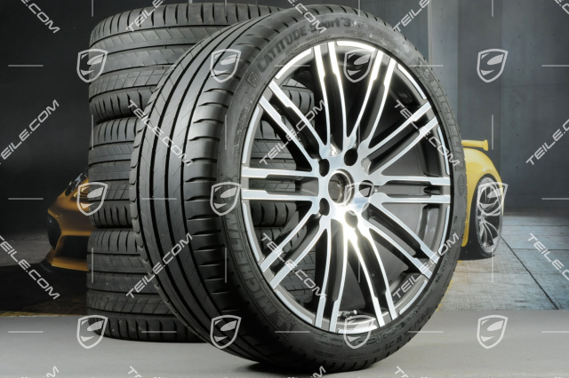 21-inch summer wheels set Turbo III, rims 10J x 21 ET50 + NEW Michelin summer tyres 295/35 R21, with TPMS