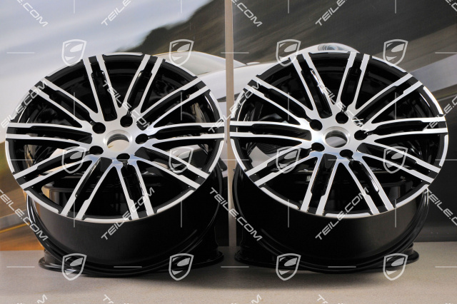 21-inch rims set Turbo III, facelift, 10J x 21 ET50, black high gloss