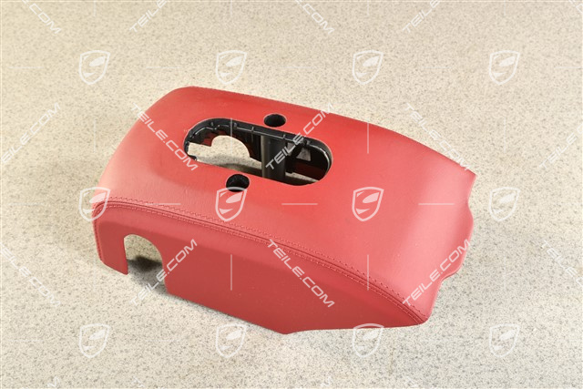Lower switch housing, leather, bordeaux red