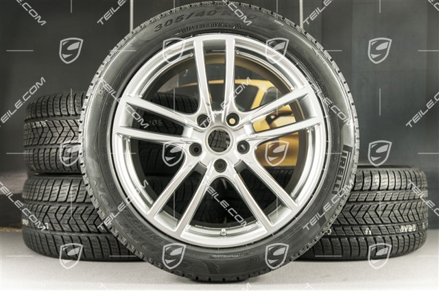 20-inch Cayenne Sport winter wheel set, rims 9J x 20 ET50 + 10,5J x 20 ET64 + Pirelli winter tyres 275/45 R20 + 305/40 R20, with TPMS