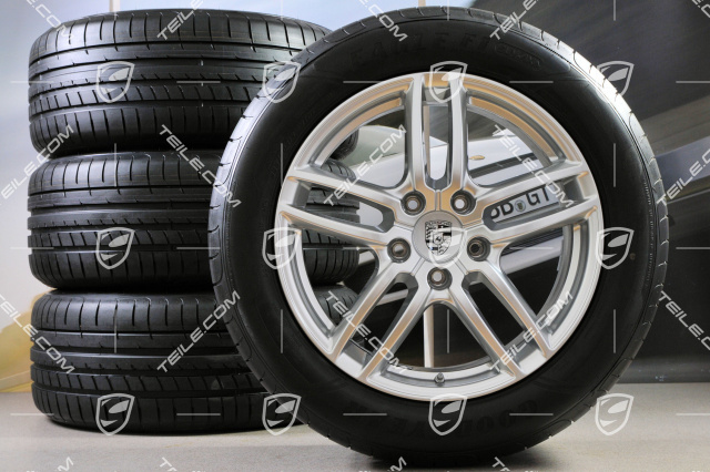 19-inch Cayenne Turbo (facelift) summer wheel set, 4 wheels 8,5 J x 19 ET 59 + 4 tyres  265/50 R 19 110Y XL, with TPMS.