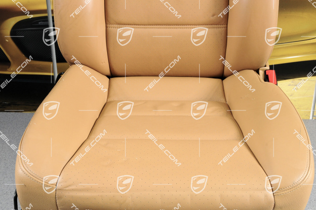 Seat, elect. adjustment, lumbar, leather, sand beige, damage, R