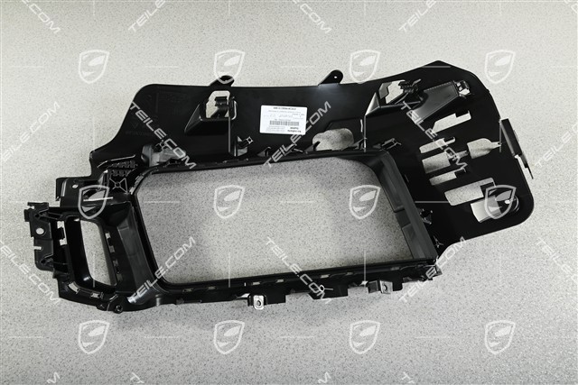 Retaining frame, lateral, black matte, GTS / Sport Design, R