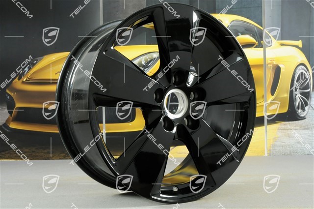 19-inch Cayenne wheel rim set, 8,5J x 19 ET47 + 9,5J x 19 ET54, black high gloss