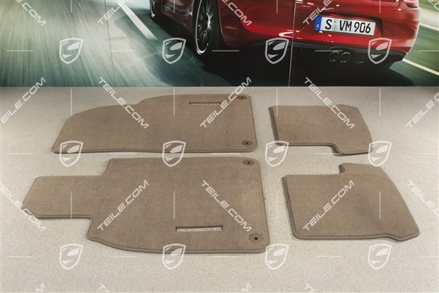 Floor mat set, front and rear, Umber