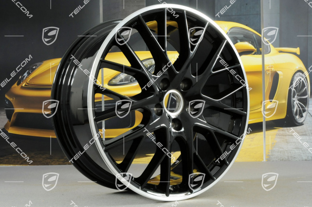 21-inch Panamera Sport Design, wheel rim set, 9,5J x 21 ET71 + 11,5J x 21 ET69, black high gloss