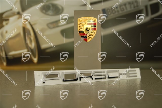 "PORSCHE" logo, Galvano Silver