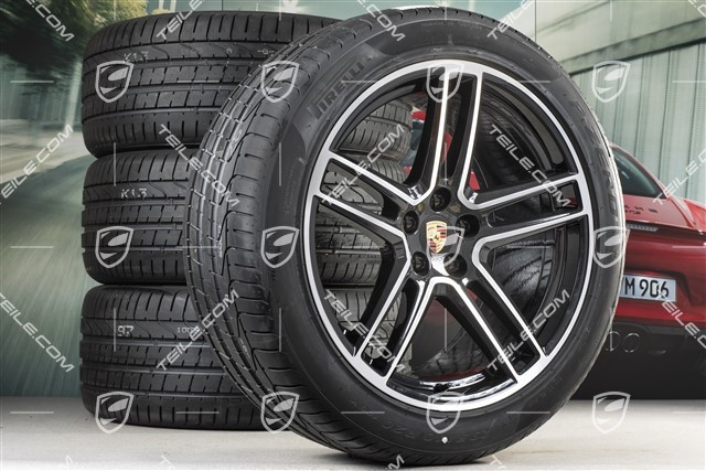 20-inch Turbo summer wheels set, rims 9J x 20 ET26 + 10J x 20 ET19 + Pirelli summer tyres 265/45 R20 + 295/40 R20, with TPMS