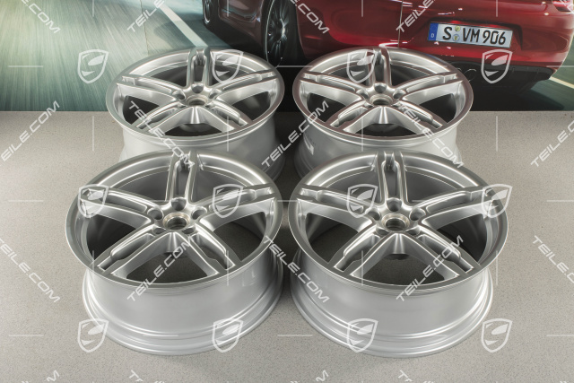 19"-inch alloy wheel rim set Macan Turbo, 8J x 19 ET21 + 9J x 19 ET21