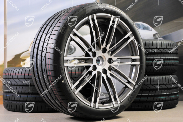 20" Sommerräder Satz 911 Turbo III, Felgen 8,5J x 20 ET51 + 11J x 20 ET52 + Sommerreifen 245/35 ZR20 + 305/30 ZR20, mit RDK-Sensoren