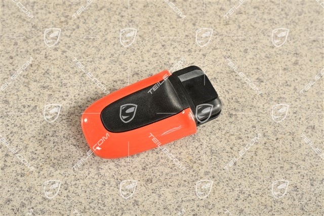 Ignition starter switch, lacquered Lava Orange, KESSY / Entry and Drive