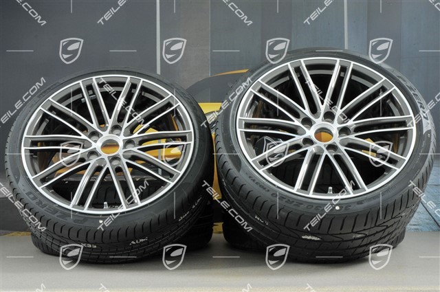 20" Sommerräder 911 Turbo IV, Felgen 11,5J x 20 ET56 + 9J x 20 ET51 + Pirelli Sommerreifen 305/30 ZR20 + 245/35 ZR20, Titan