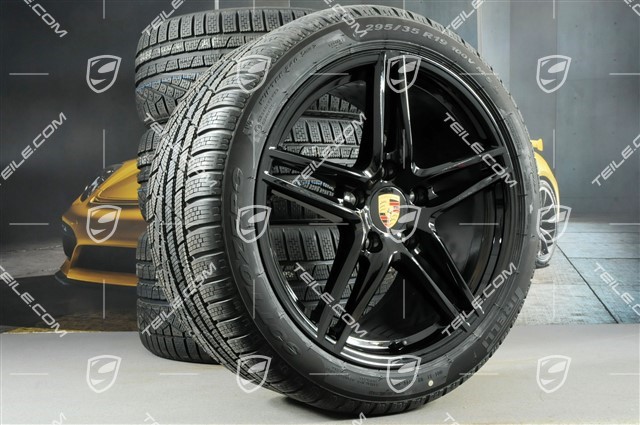 19" Koła zimowe, komplet "Carrera", felgi 8,5J x 19 ET50 + 11J x 19 ET77 + NOWE opony zimowe Pirelli Sottozero II 235/40 R19 + 295/35 R19 * Nie do samochodow z PCCB i tylną osią skretną